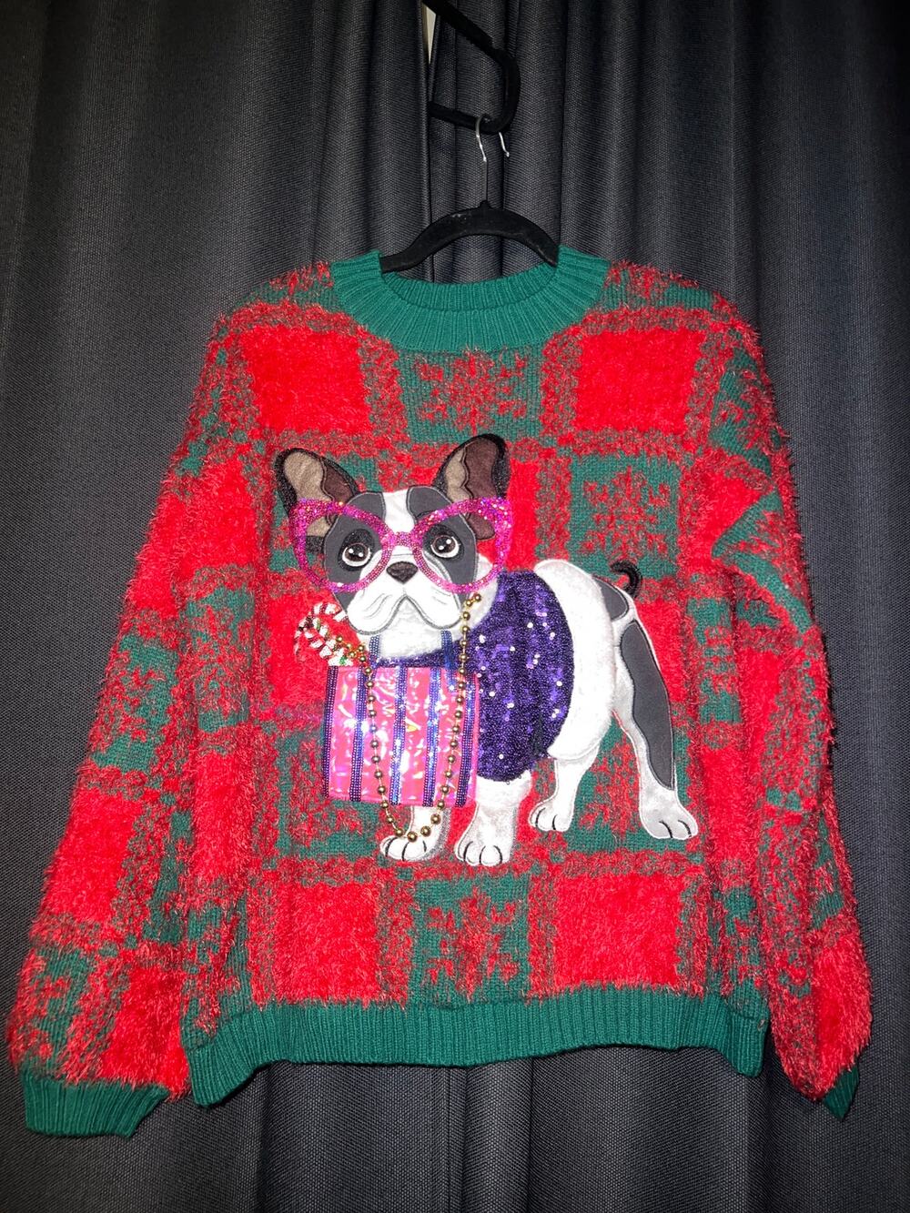 Ugly Christmas Sweater Xmas Size Medium Dog